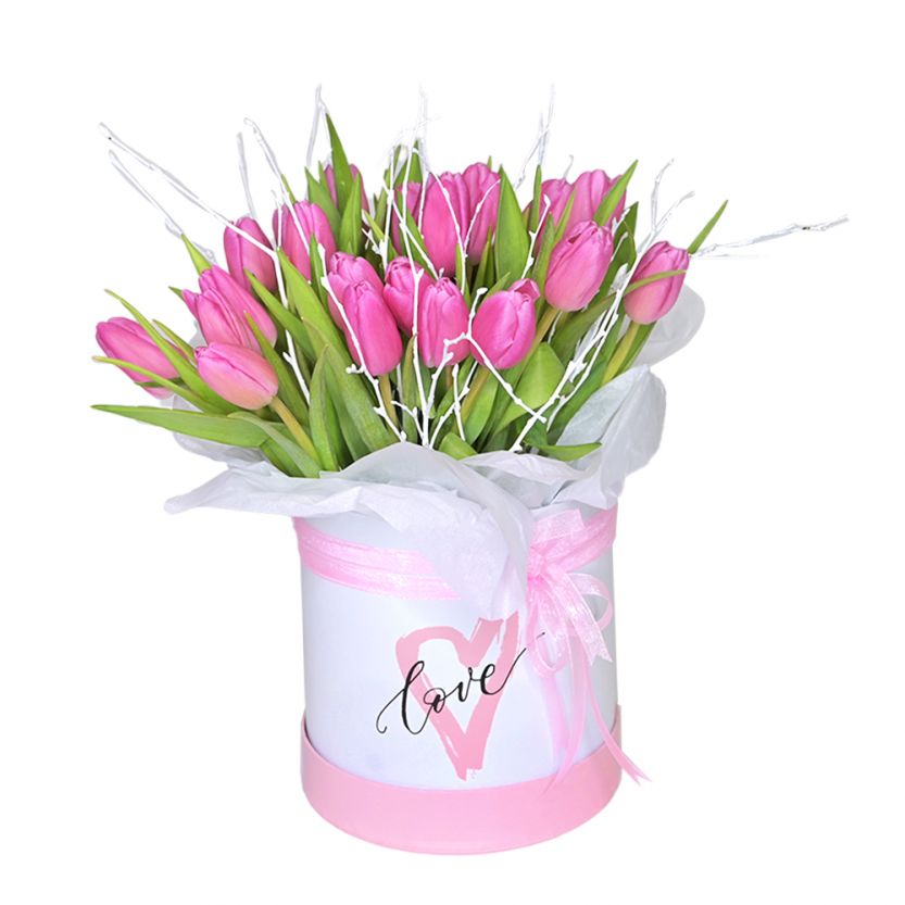 Кутия For You Pink Tulip