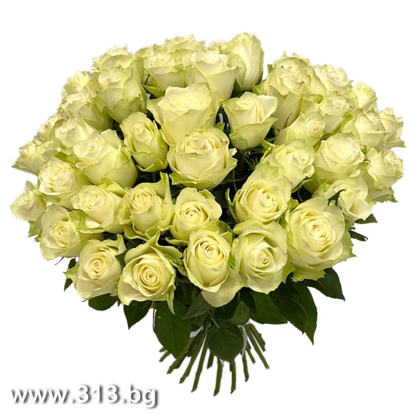 Доставка на Букет 31 бели рози