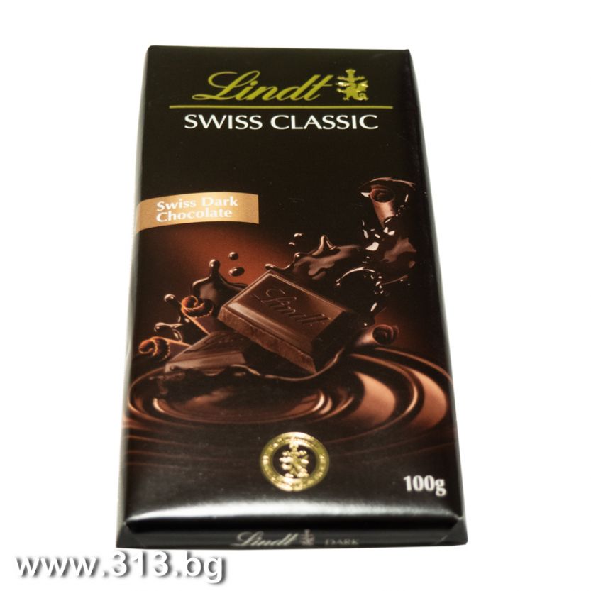 Доставка на Тъмен шоколад Lindt Swiss Classic 100 гр