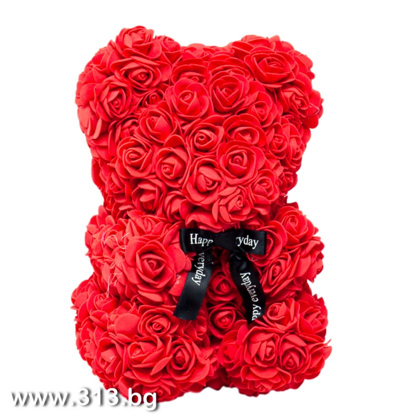 Доставка на Rose Teddy Bear in a Luxury Box, Rose Bear L Red